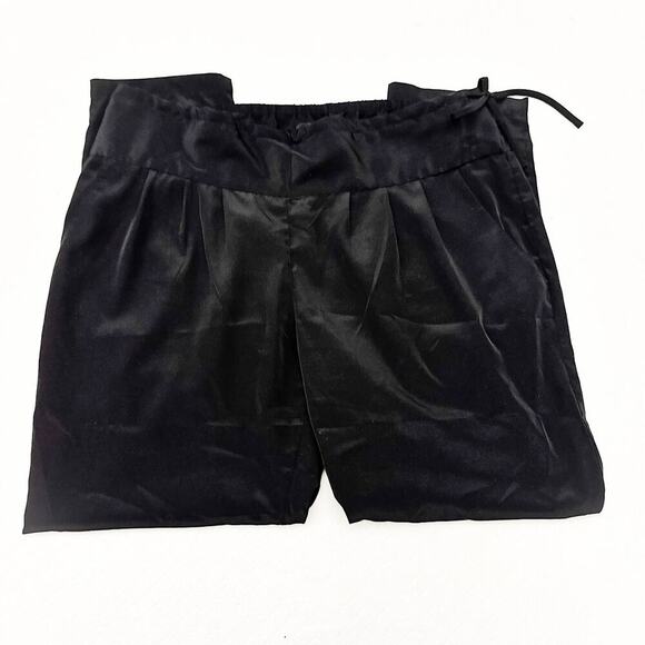 Hatch Black Pleated Detail Side String Pant Skinny Style Size Large - Picture 4 of 8